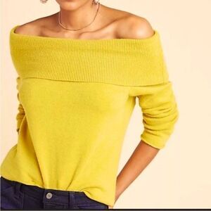 Anthropologie Shelby off the shoulder pull over sweater